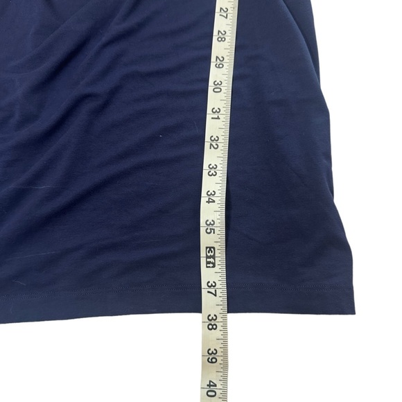 Eileen Fisher Navy V-Neck Dress With Long Sleeves - Picture 5 of 7